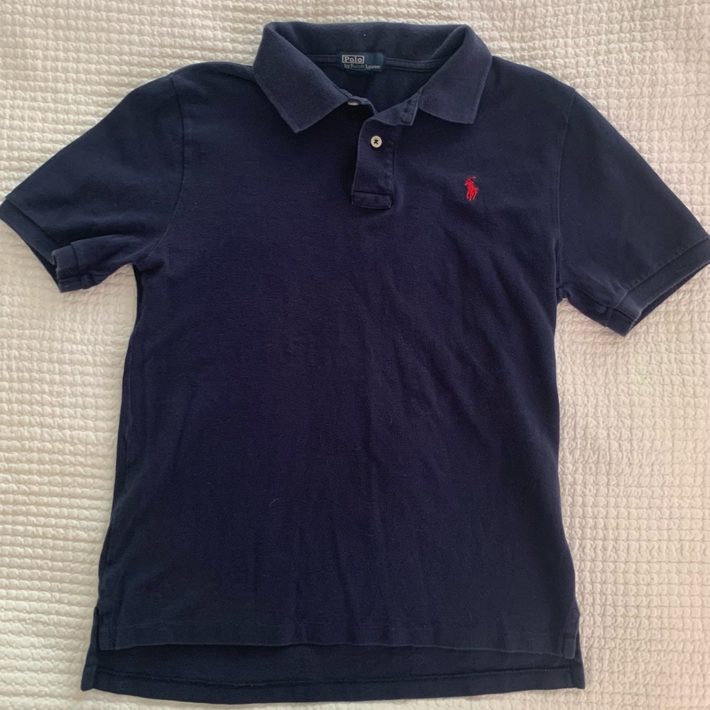 Navy blue polo shirt